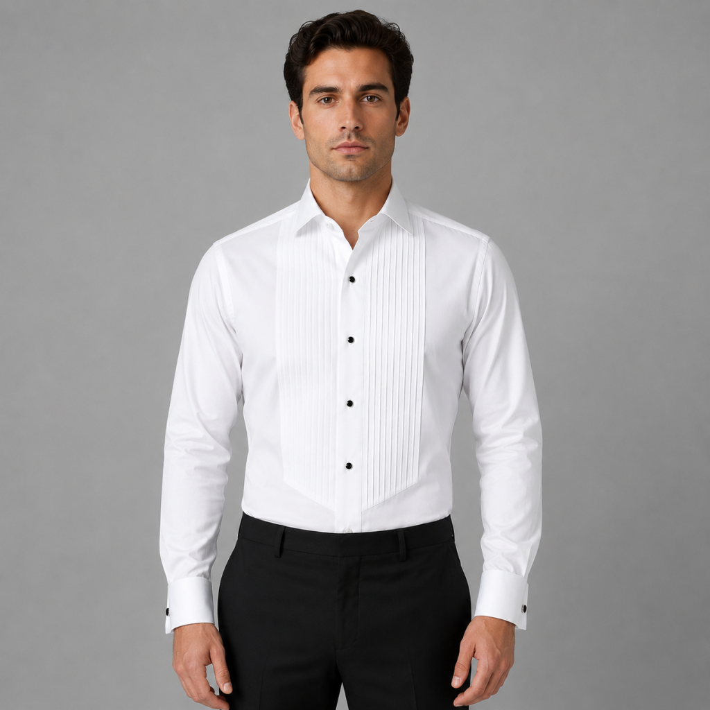Tuxedo Shirt – Charcoal Black
