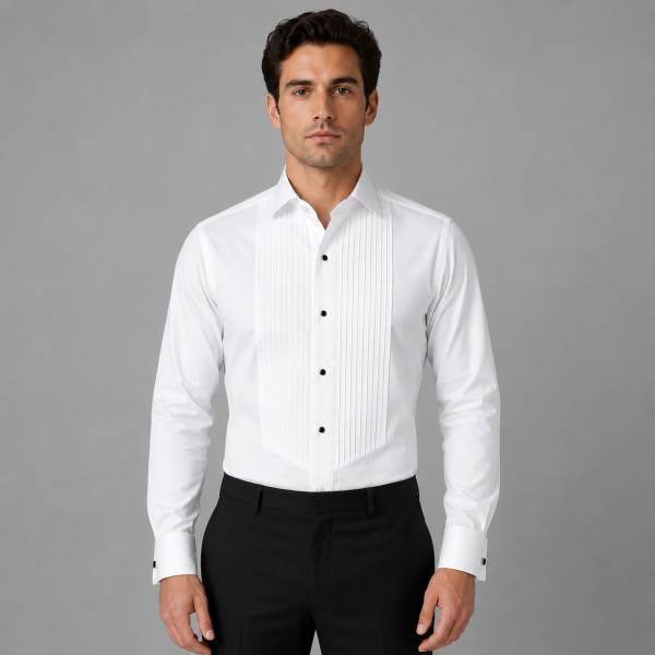 Tuxedo Shirt – Charcoal Black