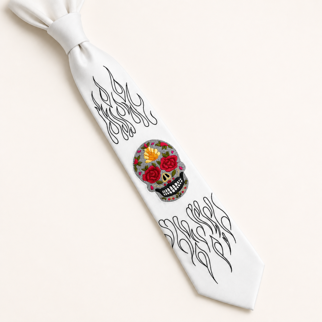 Necktie – Burgundy Pattern